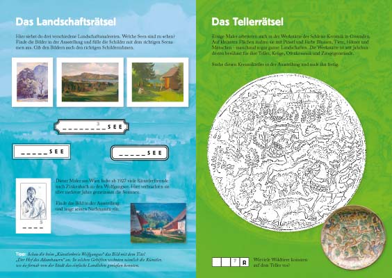 OÖ Landesausstellung - St. Wolfgang - children's catalog based on riddles designed by ateliers philipp kreidl photo graphik design